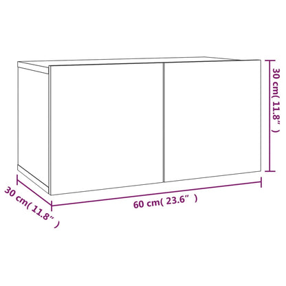 Set Mobili Porta TV 2 pz Rovere Marrone in Legno Multistrato - homemem39