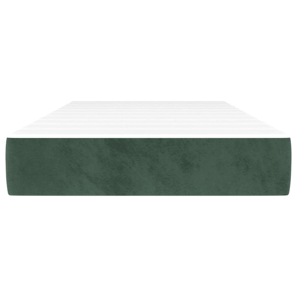 Materasso a Molle Verde Scuro 80x200x20 cm in Velluto - homemem39