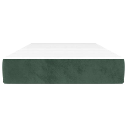 Materasso a Molle Verde Scuro 80x200x20 cm in Velluto - homemem39