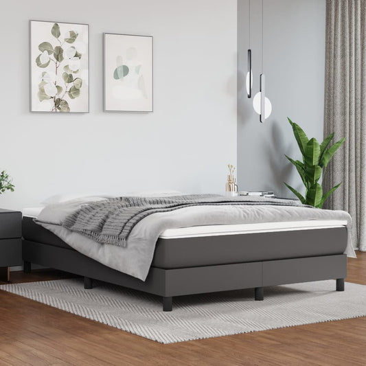Materasso a Molle Grigio 140x190x20 cm in Similpelle - homemem39