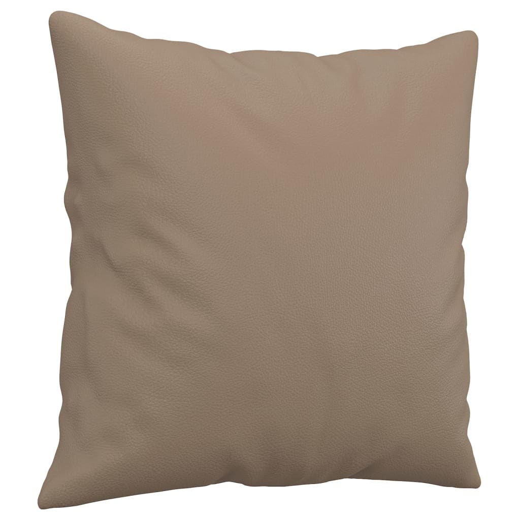 Cuscini Decorativi 2pz Cappuccino 40x40 cm in Similpelle - homemem39