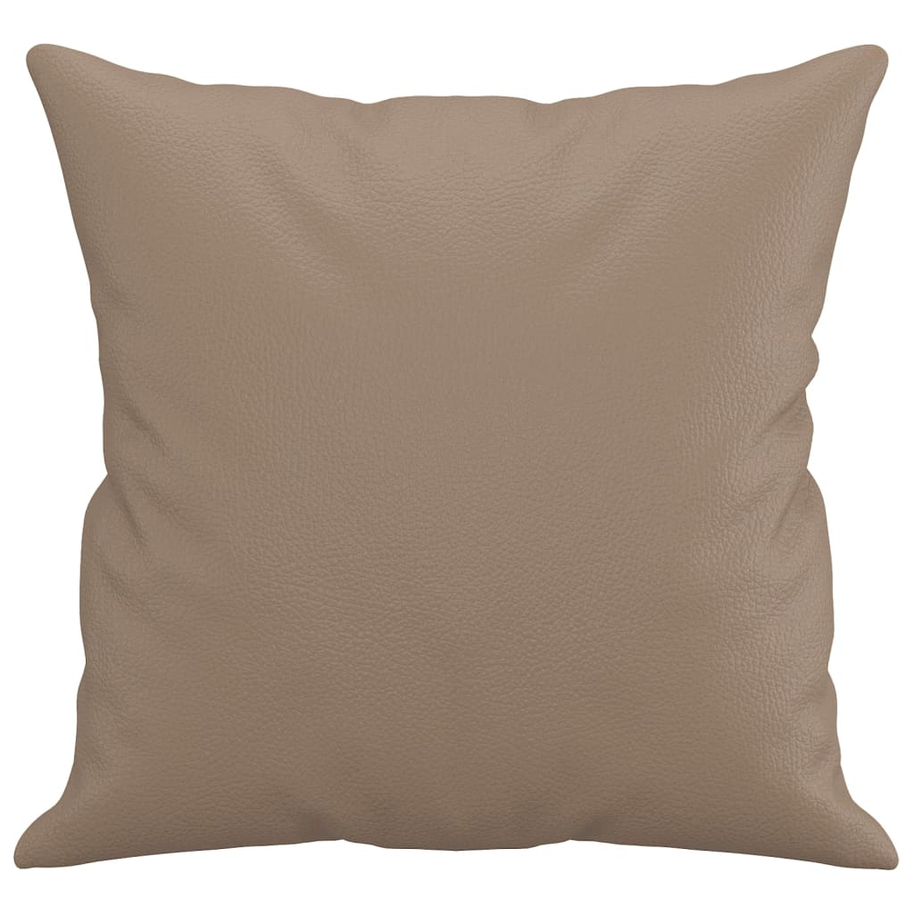 Cuscini Decorativi 2pz Cappuccino 40x40 cm in Similpelle - homemem39