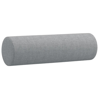 Cuscini Decorativi 2pz Grigio Chiaro Ø15x50 cm in Tessuto - homemem39