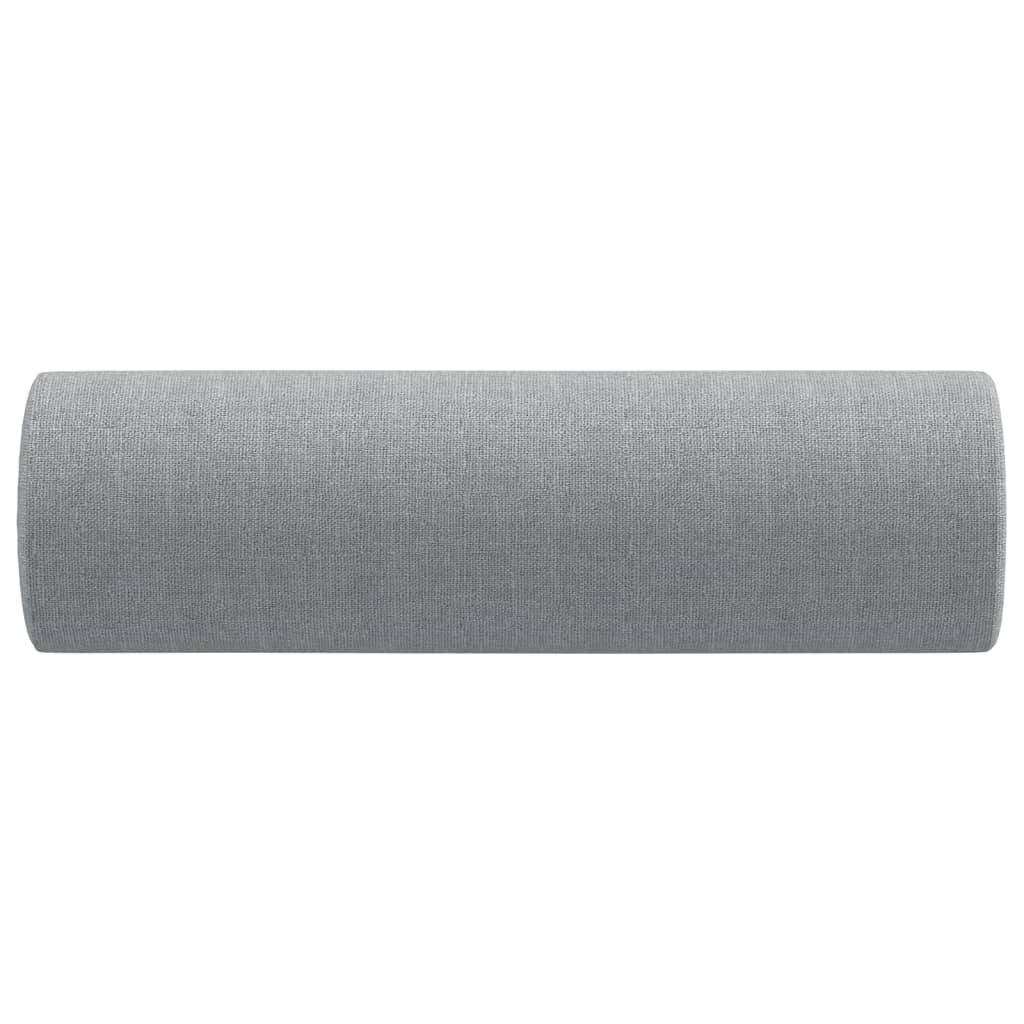 Cuscini Decorativi 2pz Grigio Chiaro Ø15x50 cm in Tessuto - homemem39