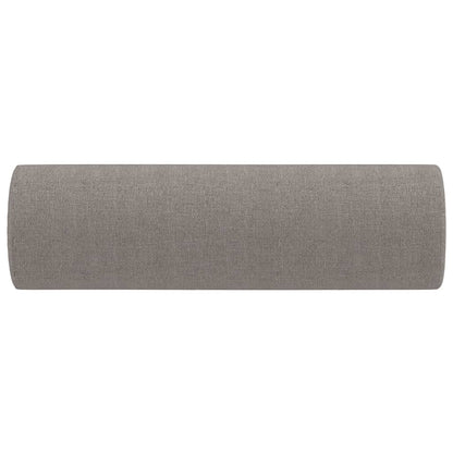 Cuscini Decorativi 2 pz Tortora Ø15x50 cm in Tessuto