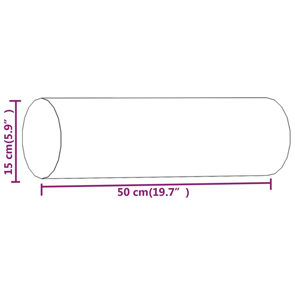 Cuscini Decorativi 2 pz Verde Scuro Ø15x50 cm in Velluto