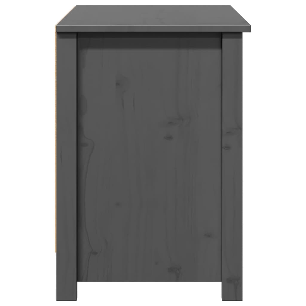 Mobile Porta TV Grigio 103x36,5x52 cm in Legno Massello di Pino - homemem39