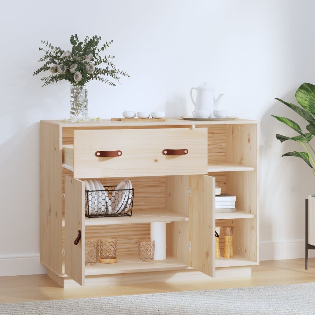 Credenza 98,5x40x75 cm in Legno Massello di Pino