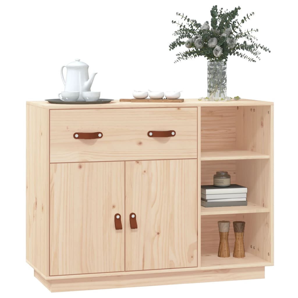 Credenza 98,5x40x75 cm in Legno Massello di Pino - homemem39