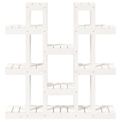 Supporto Piante Bianco 104,5x25x109,5 cm Legno Massello di Pino - homemem39