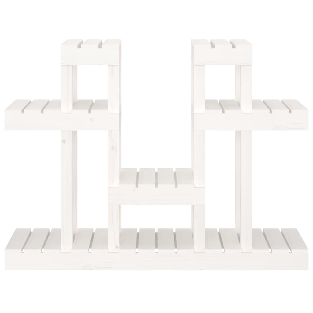 Supporto per Piante Bianco 104,5x25x77,5 cm in Massello di Pino - homemem39