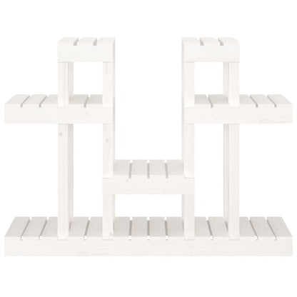 Supporto per Piante Bianco 104,5x25x77,5 cm in Massello di Pino - homemem39