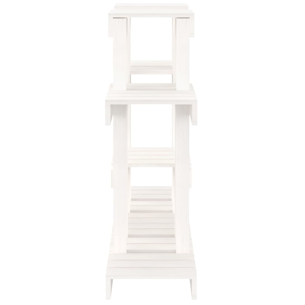 Supporto per Piante Bianco 104,5x25x77,5 cm in Massello di Pino - homemem39