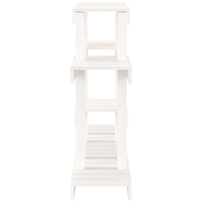 Supporto per Piante Bianco 104,5x25x77,5 cm in Massello di Pino - homemem39