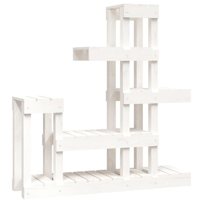 Supporto per Piante Bianco 92x25x97cm Legno Massello di Pino - homemem39