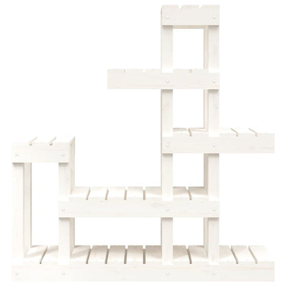 Supporto per Piante Bianco 92x25x97cm Legno Massello di Pino - homemem39