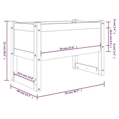 Fioriera 78x40x52 cm in Legno Massello di Pino