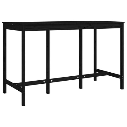 Tavolo da Bar Nero 180x80x110 cm in Legno Massello di Pino - homemem39