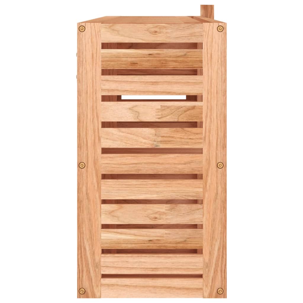 Armadietto a Specchio 80x17x34 cm in Legno Massello di Noce - homemem39