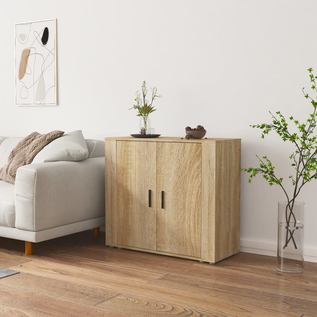 Credenza Rovere Sonoma 80x33x70 cm in Legno Multistrato - homemem39