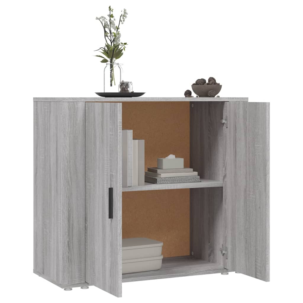 Credenza Grigio Sonoma 80x33x70 cm in Legno Multistrato - homemem39