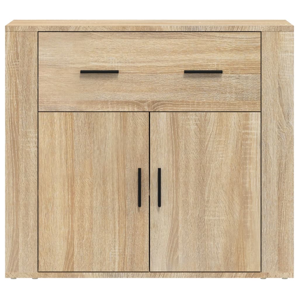 Credenza Rovere Sonoma 80x33x70 cm in Legno Multistrato