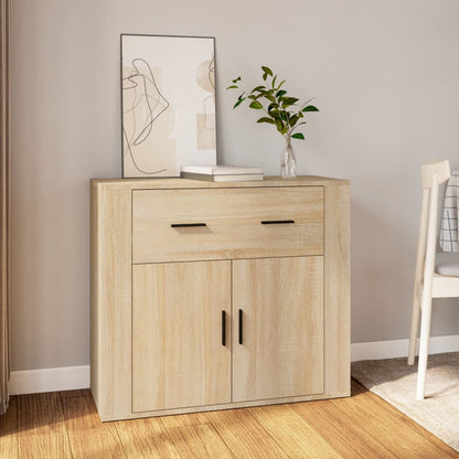 Credenza Rovere Sonoma 80x33x70 cm in Legno Multistrato - homemem39