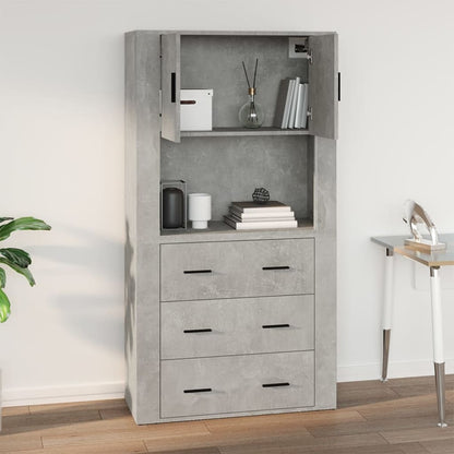 Mobile a Parete Grigio Cemento 80x33x80 cm in Legno Multistrato - homemem39