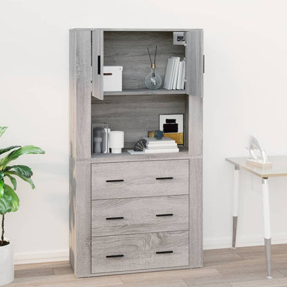 Mobile Pensile Grigio Sonoma 80x33x80 cm in Legno Multistrato - homemem39