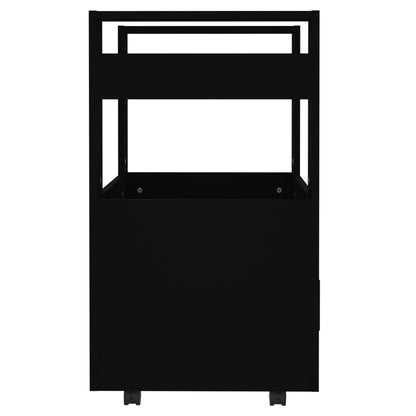 Carrello da Cucina Nero 60x45x80 cm in Legno Multistrato