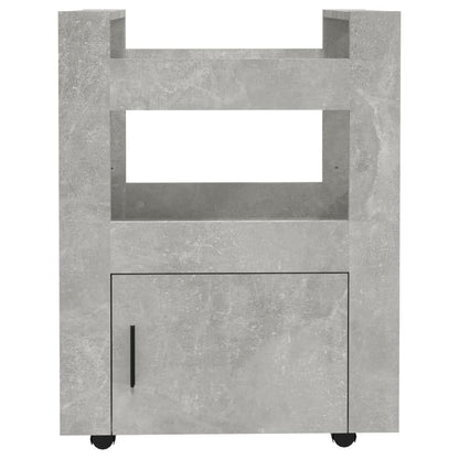 Carrello da Cucina Grigio cemento 60x45x80 cm Legno Multistrato