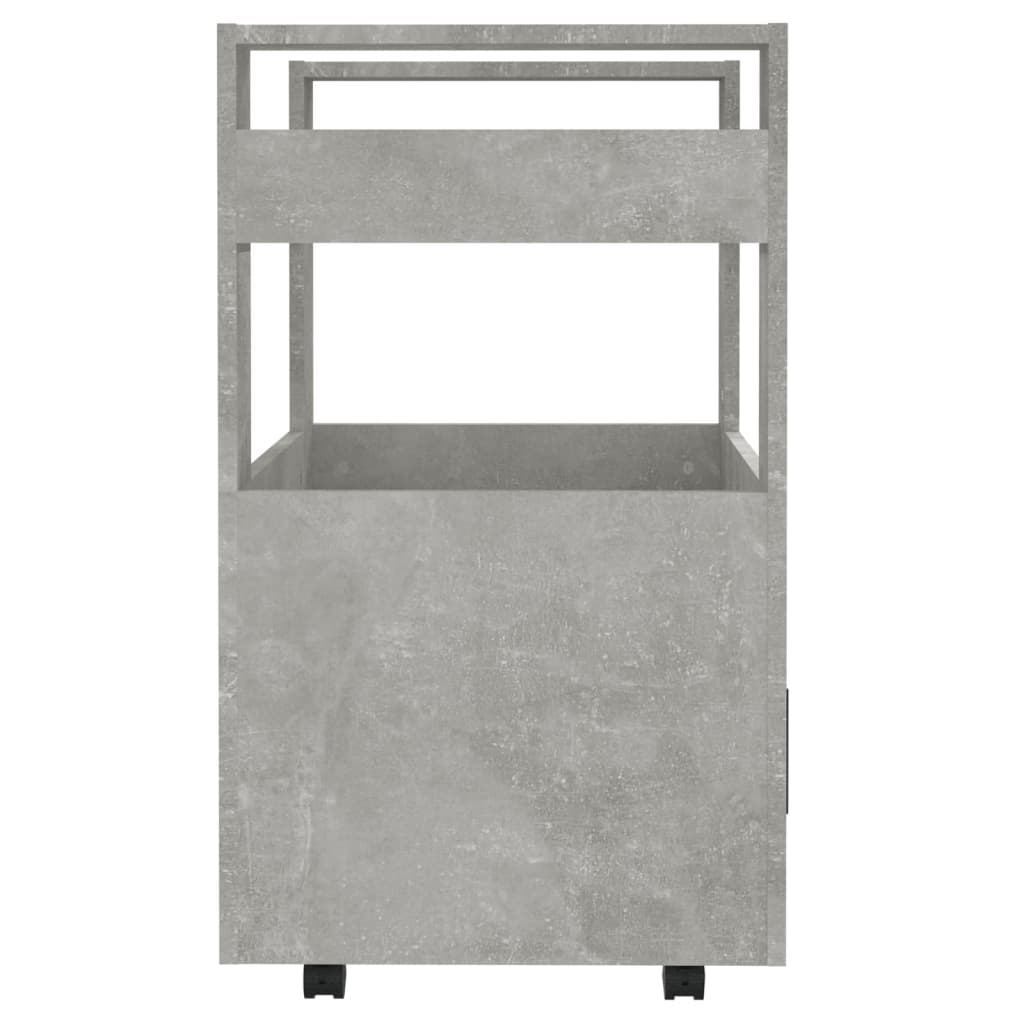 Carrello da Cucina Grigio cemento 60x45x80 cm Legno Multistrato