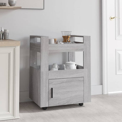 Carrello da Cucina Grigio Sonoma 60x45x80 cm Legno Multistrato - homemem39