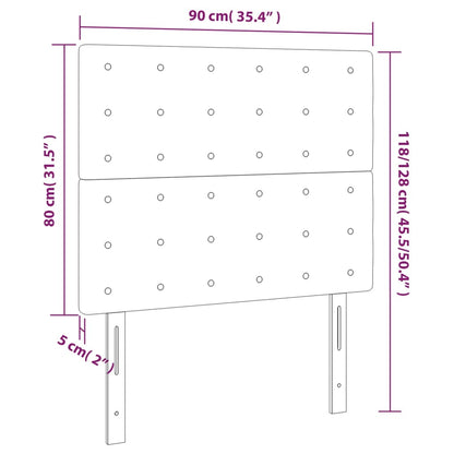 Testiere 2 pz Cappuccino 90x5x78/88 cm in Similpelle