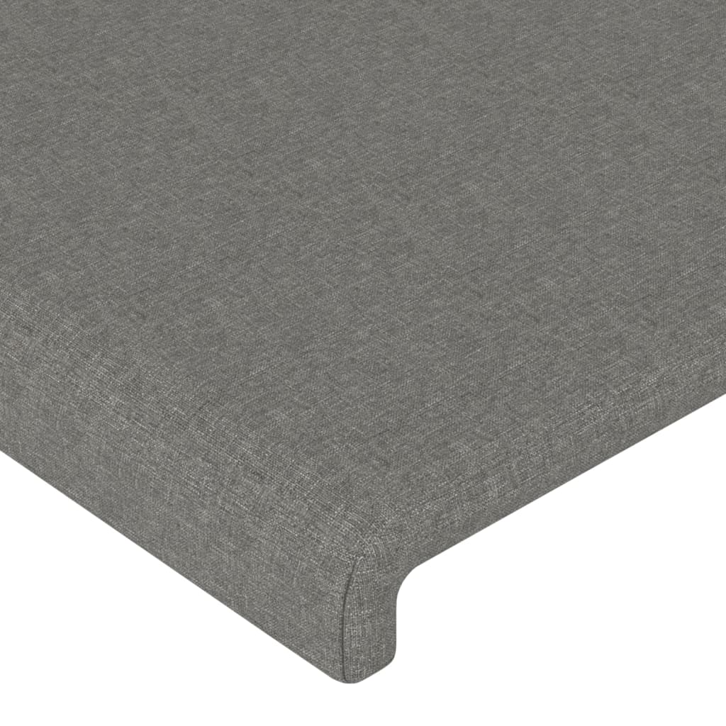 Testiera ad Orecchio Grigio Scuro 103x23x78/88 cm in Tessuto - homemem39