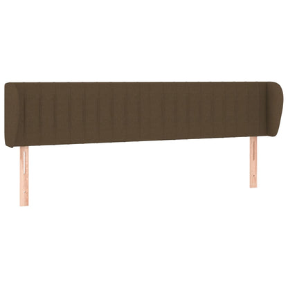 Testiera ad Orecchio Marrone Scuro 163x23x78/88 cm in Tessuto