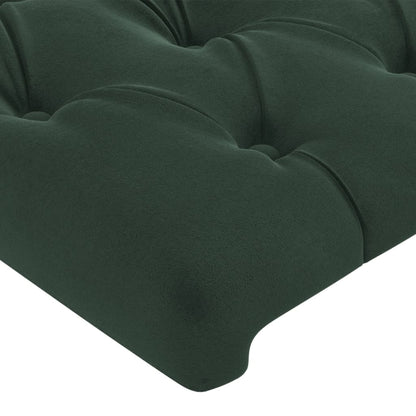 Testiera ad Orecchio Verde Scuro 83x23x118/128 cm in Velluto - homemem39