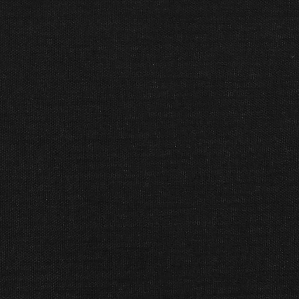 Testiera ad Orecchio Nera 163x16x78/88 cm in Tessuto