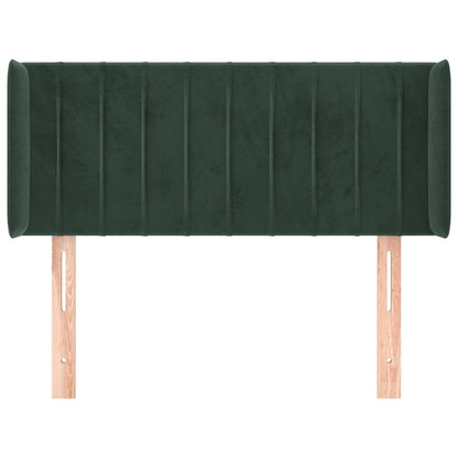 Testiera ad Orecchio Verde Scuro 103x16x78/88 cm in Velluto - homemem39