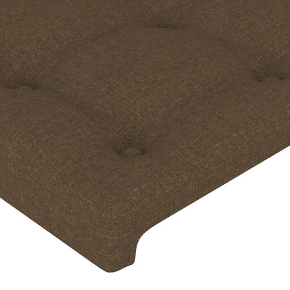 Testiera ad Orecchio Marrone Scuro 83x16x78/88 cm in Tessuto - homemem39