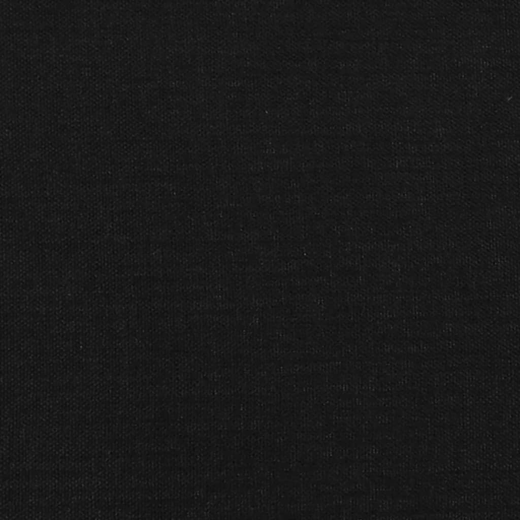 Testiera ad Orecchio Nera 163x16x78/88 cm in Tessuto