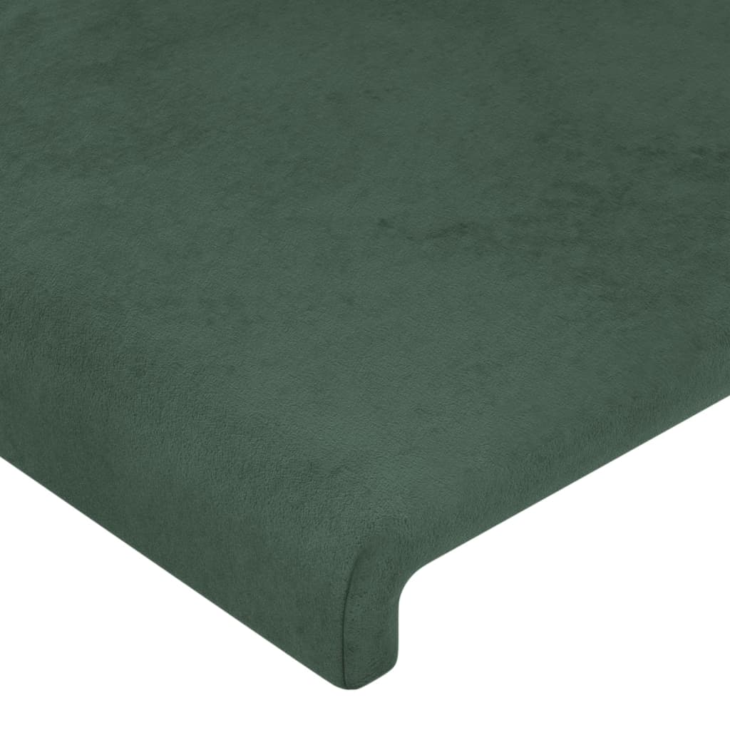 Testiera ad Orecchio Verde Scuro 83x16x118/128 cm in Velluto