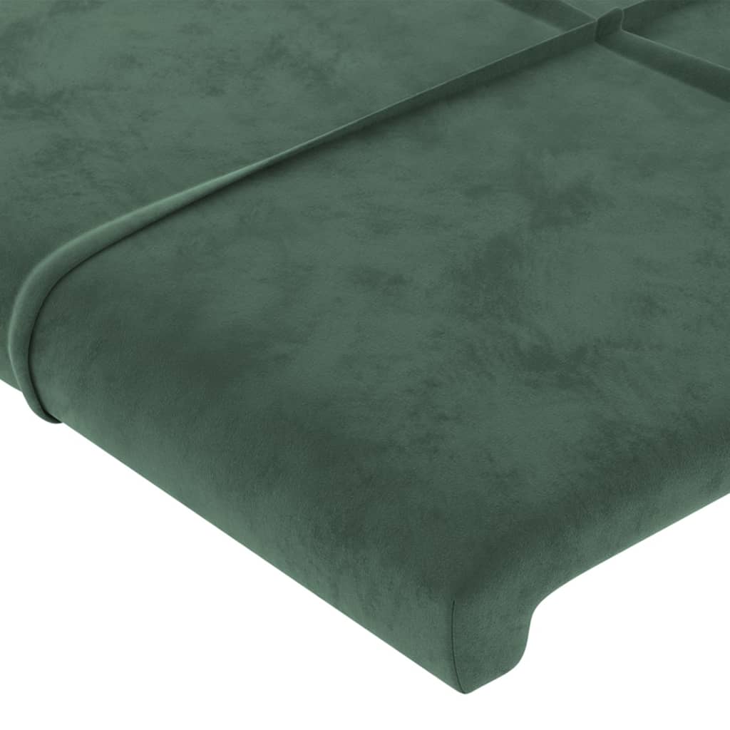 Testiera ad Orecchio Verde Scuro 83x16x118/128 cm in Velluto - homemem39