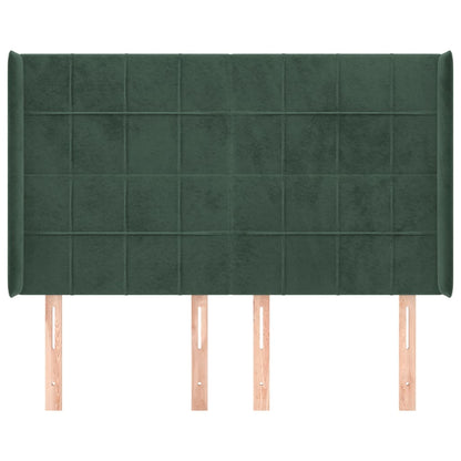 Testiera ad Orecchio Verde Scuro 147x23x118/128cm in Velluto - homemem39