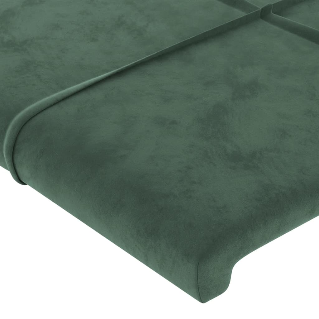 Testiera ad Orecchio Verde Scuro 147x23x118/128cm in Velluto - homemem39