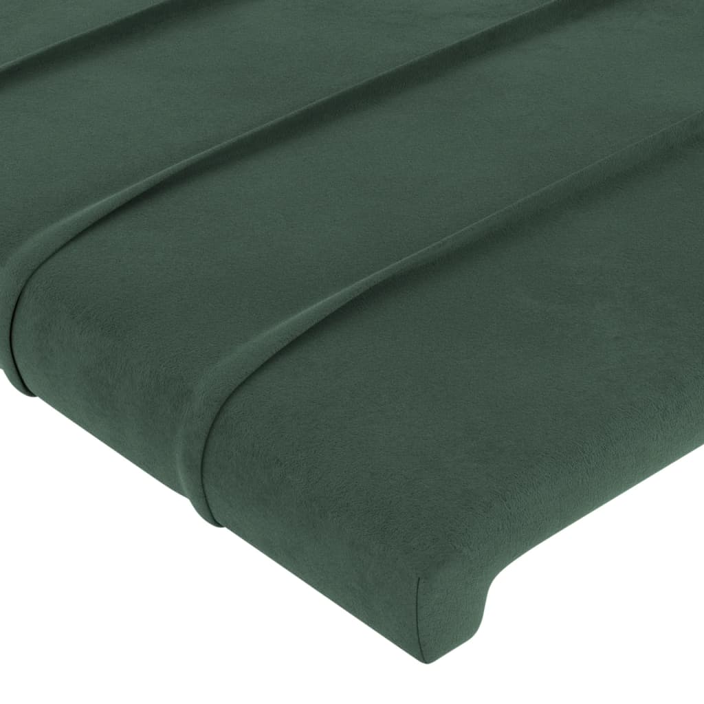 Testiera ad Orecchio Verde Scuro 83x16x118/128 cm in Velluto - homemem39