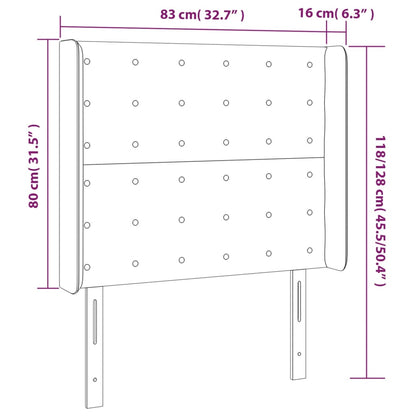 Testiera ad Orecchio Verde Scuro 83x16x118/128 cm in Velluto