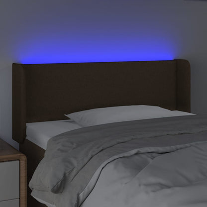 Testiera a LED Marrone Scuro 83x16x78/88 cm in Tessuto - homemem39