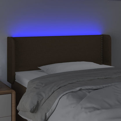 Testiera a LED Marrone Scuro 93x16x78/88 cm in Tessuto - homemem39