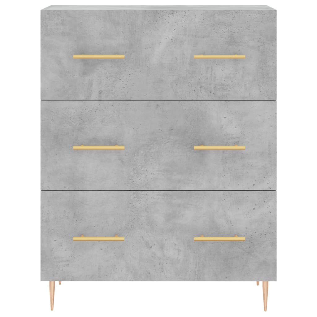 Credenza Grigio Cemento 69,5x34x180 cm in Legno Multistrato - homemem39